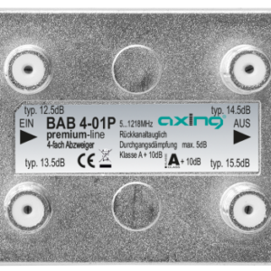 BAB 4-01P 4-way tap | 12.5…15.5 dB | 5…1218 MHz | housing design 02