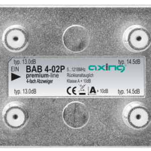 BAB 4-02P 4-way terminal tap | 13.0…14.5 dB | 5…1218 MHz | housing design 02