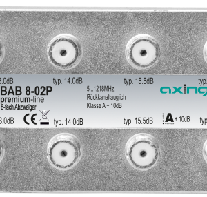 BAB 8-02P 8-way terminal tap | 13.0…16.5 dB | 5…1218 MHz | housing design 02