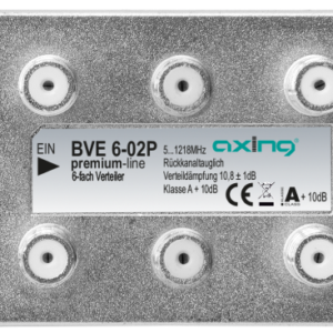 BVE 6-02P 6-way splitter | 5…1218 MHz | housing design 02