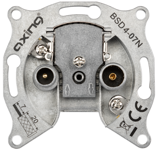 BSD 4-07N CATV loop-through outlet 7 dB | 5…1006 MHz