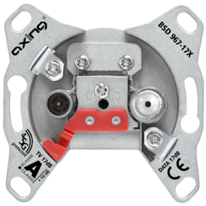 BSD 967-17X Multimedia loop-through outlet 17 dB | 5 … 1800 MHz | CATV | DATA